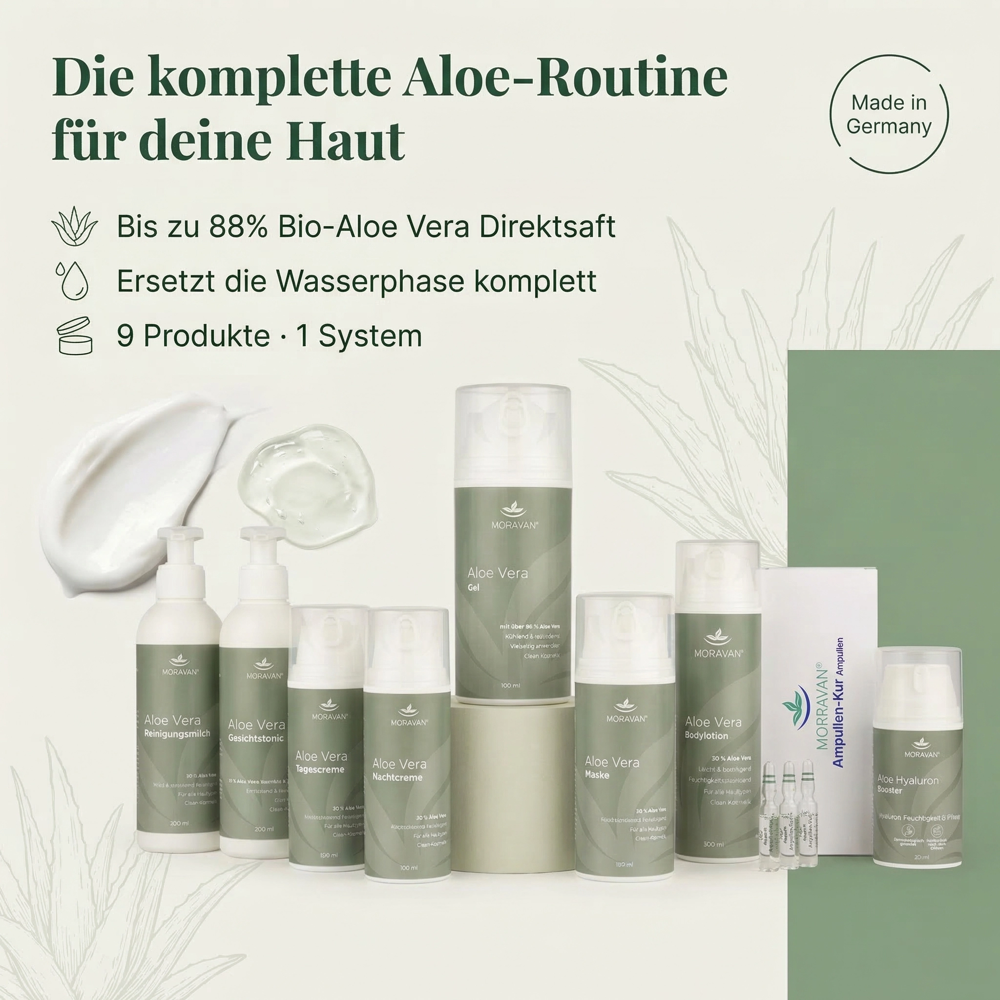 Aloe Vera Pflege-Set | 88% Bio-Direktsaft | KOSMON
