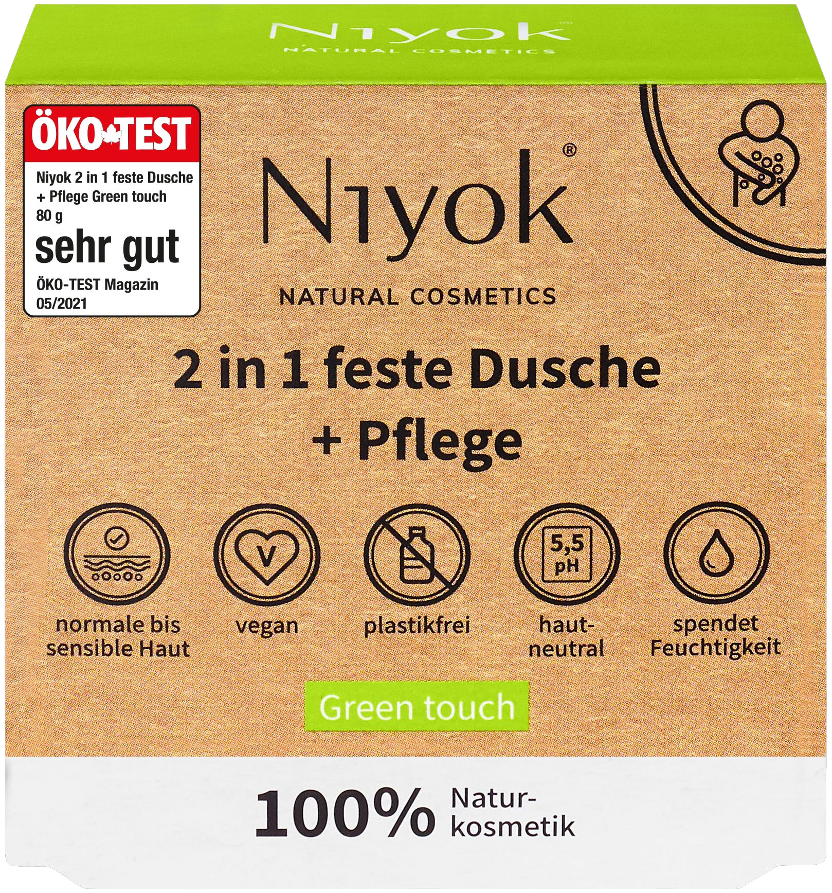 2 in 1 feste Dusche & Pflege Green touch 