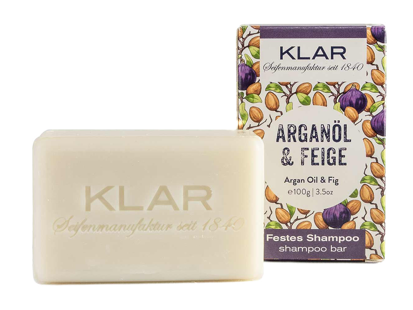 Klar´s festes Shampoo Argan & Feige