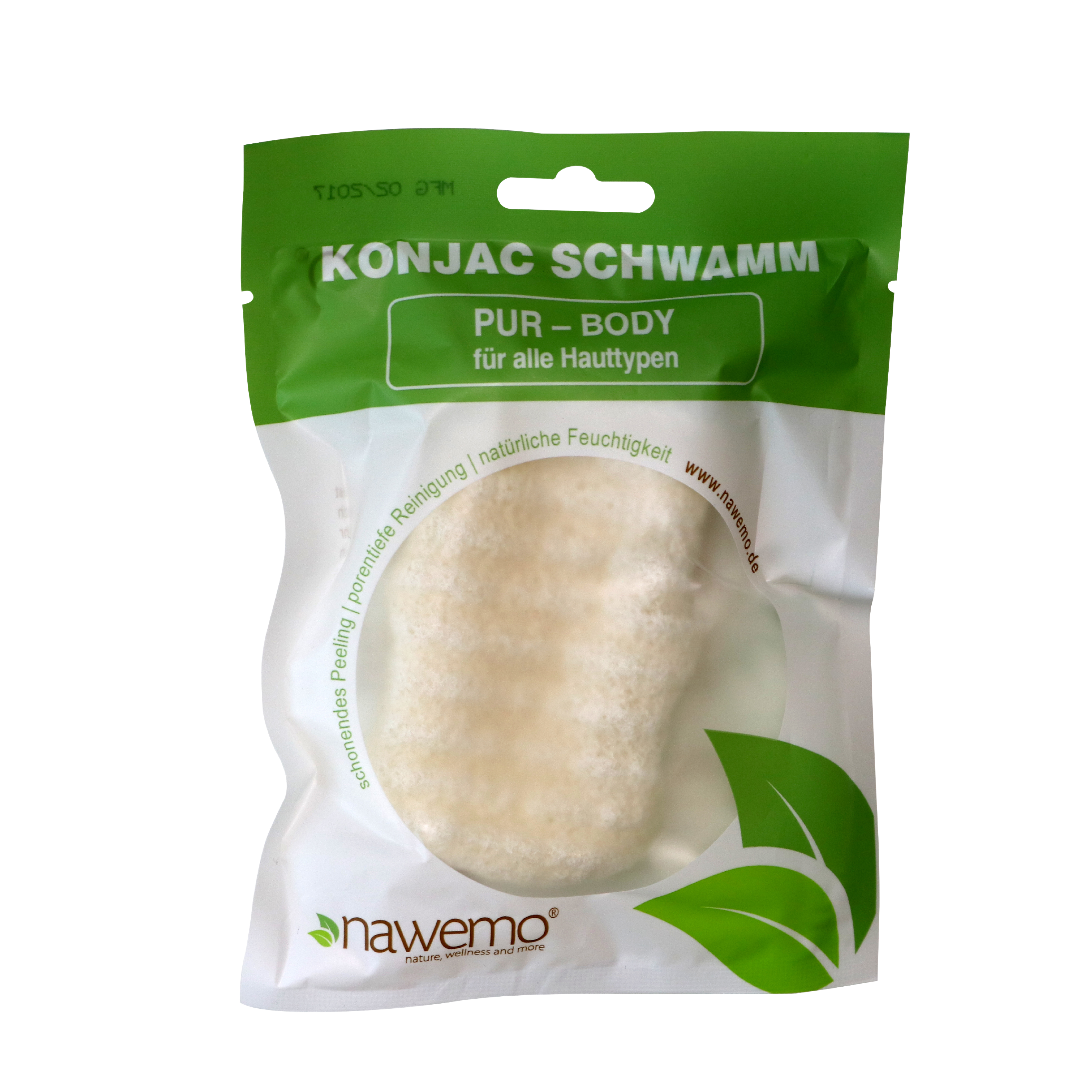 Konjac Körperschwamm Pur oval 