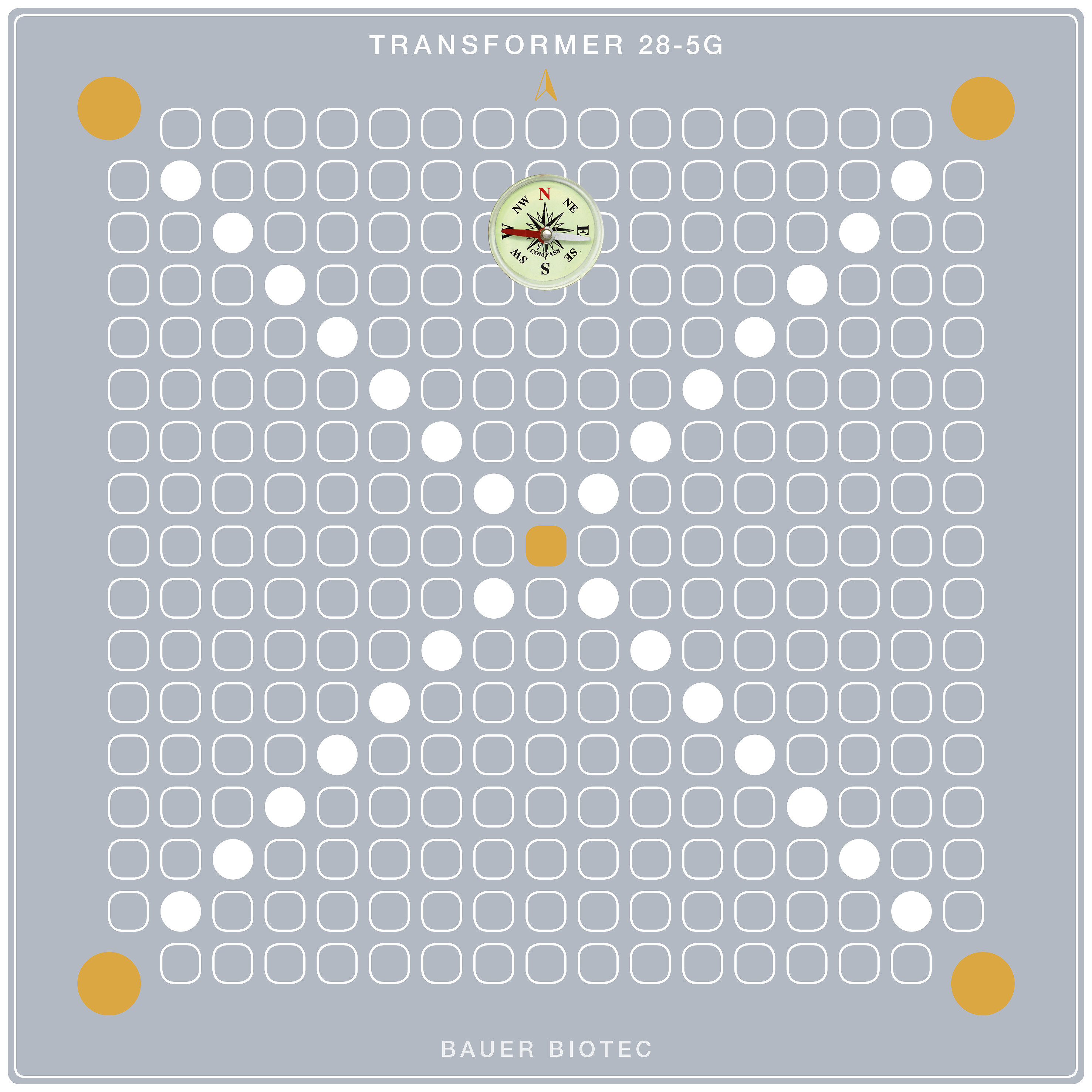 Transformer 28-5G Kunststoff-Platte mit integriertem Kompass 350x350x10mm 